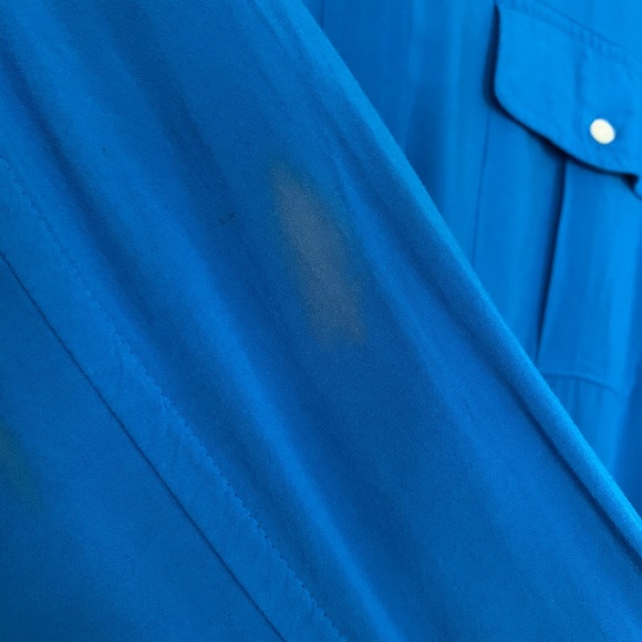 Lauren Ralph Lauren blue lightweight shirt dress Size 18W - Picture 16 of 16
